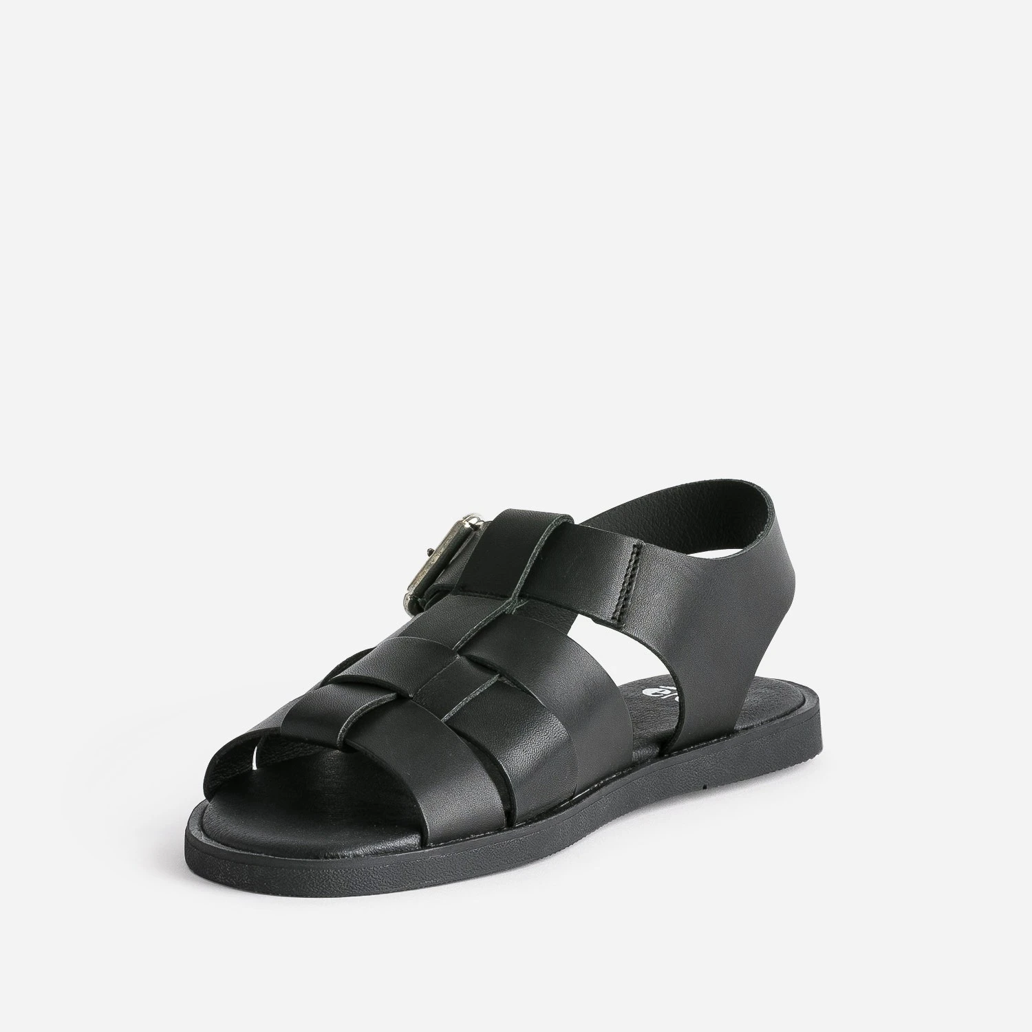 Sandale Noire En Cuir 5 Sandale Noire En Cuir – Image 3