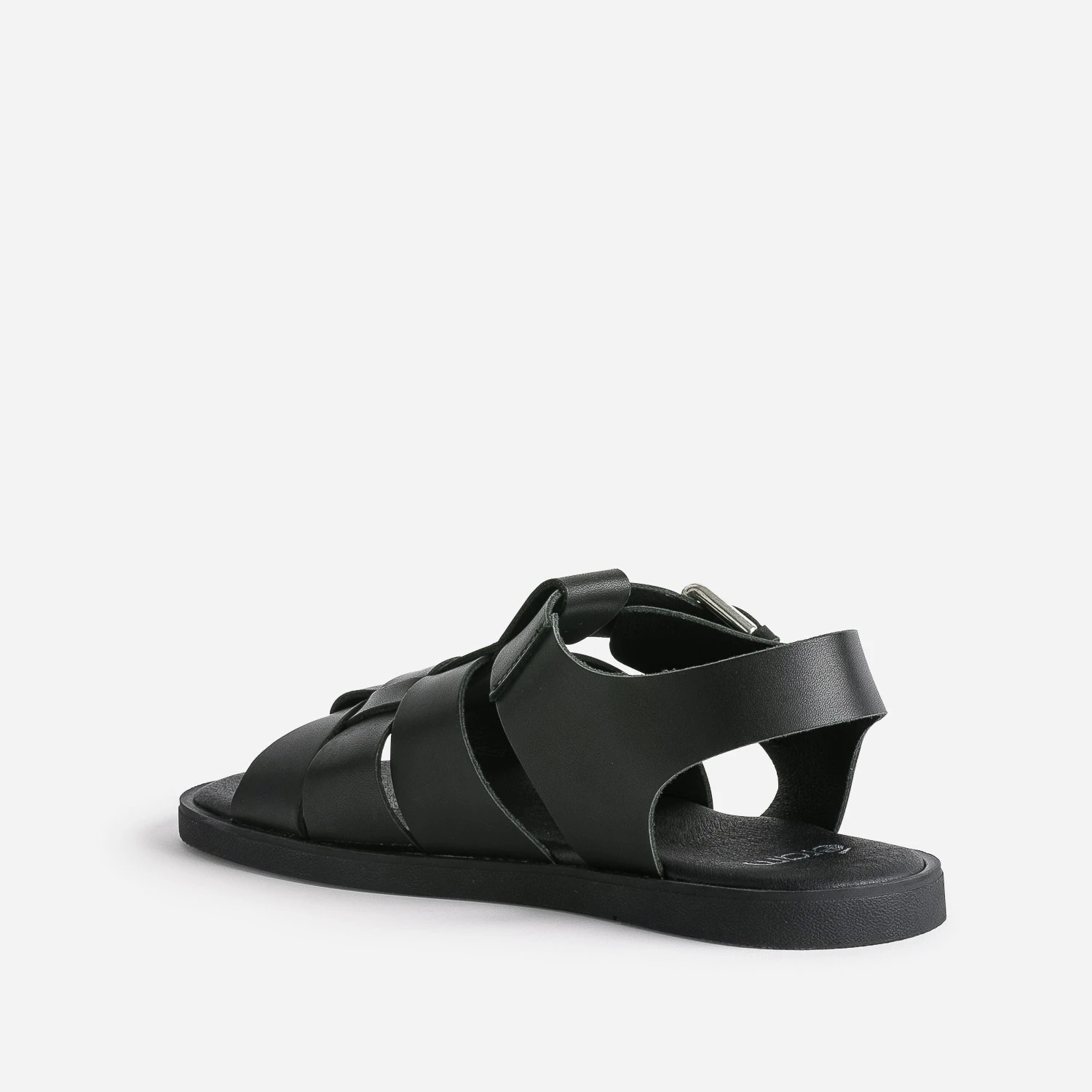 Sandale Noire En Cuir 6 Sandale Noire En Cuir – Image 4