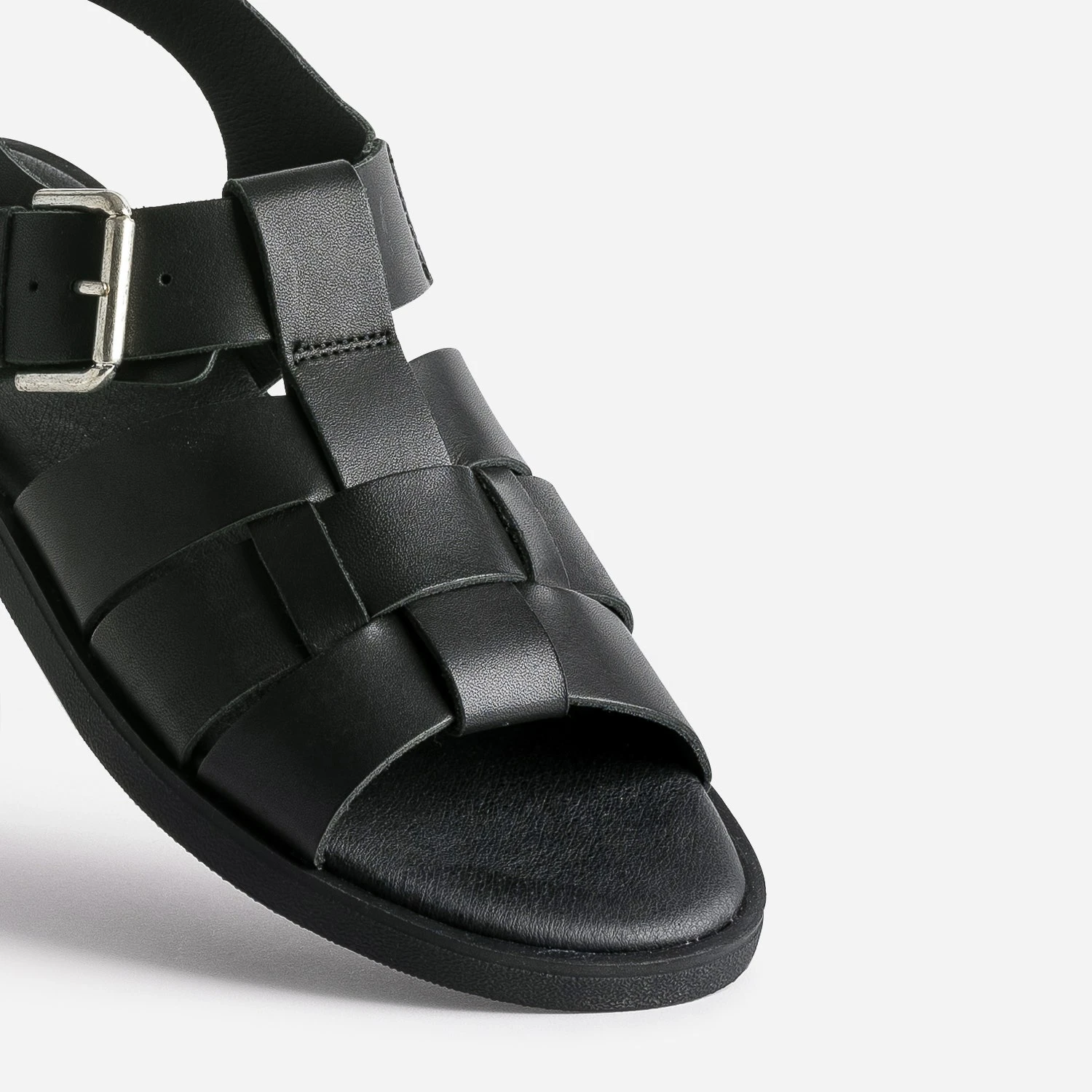 Sandale Noire En Cuir 8 Sandale Noire En Cuir – Image 6