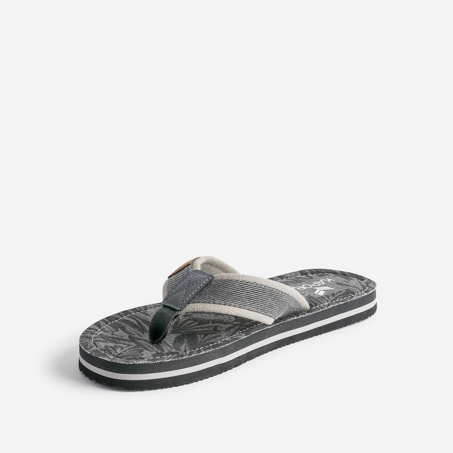 Tong KAPORAL Noire à Semelle Imprimée 5 Tong KAPORAL Noire à Semelle Imprimée – Image 3