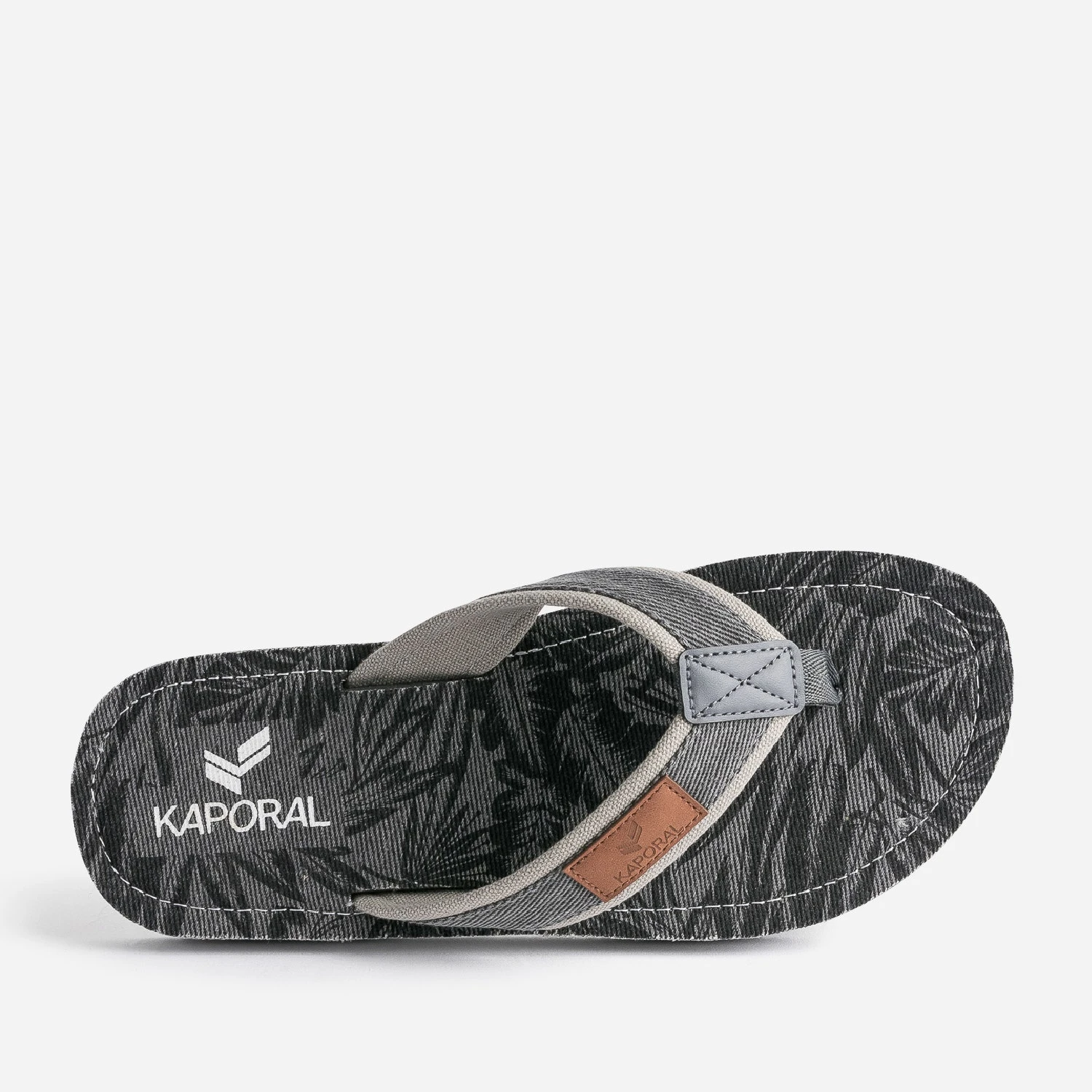 Tong KAPORAL Noire à Semelle Imprimée 7 Tong KAPORAL Noire à Semelle Imprimée – Image 5