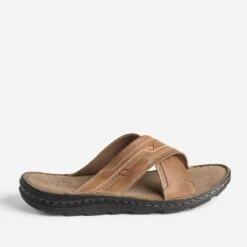 Mule Camel éco-conçue à Brides Croisées