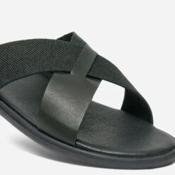 Mule Noire Bi Matière -Caprices Chaussures Boutique WWWERM 10272780152 4