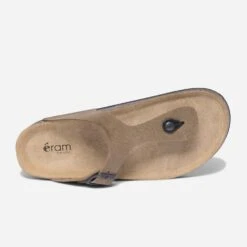 Mule-tong Anatomique Taupe En Cuir -Caprices Chaussures Boutique WWWERM 10272780159 3