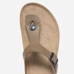 Mule-tong Anatomique Taupe En Cuir -Caprices Chaussures Boutique WWWERM 10272780159 4