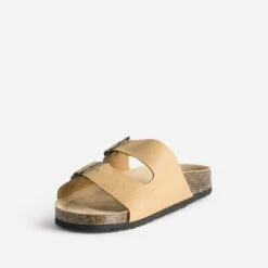 Mule Anatomique Beige En Cuir Velours -Caprices Chaussures Boutique WWWERM 10272780167 2