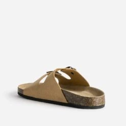 Mule Anatomique Beige En Cuir Velours -Caprices Chaussures Boutique WWWERM 10272780167 3