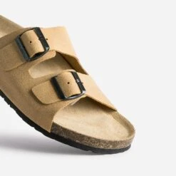 Mule Anatomique Beige En Cuir Velours -Caprices Chaussures Boutique WWWERM 10272780167 5