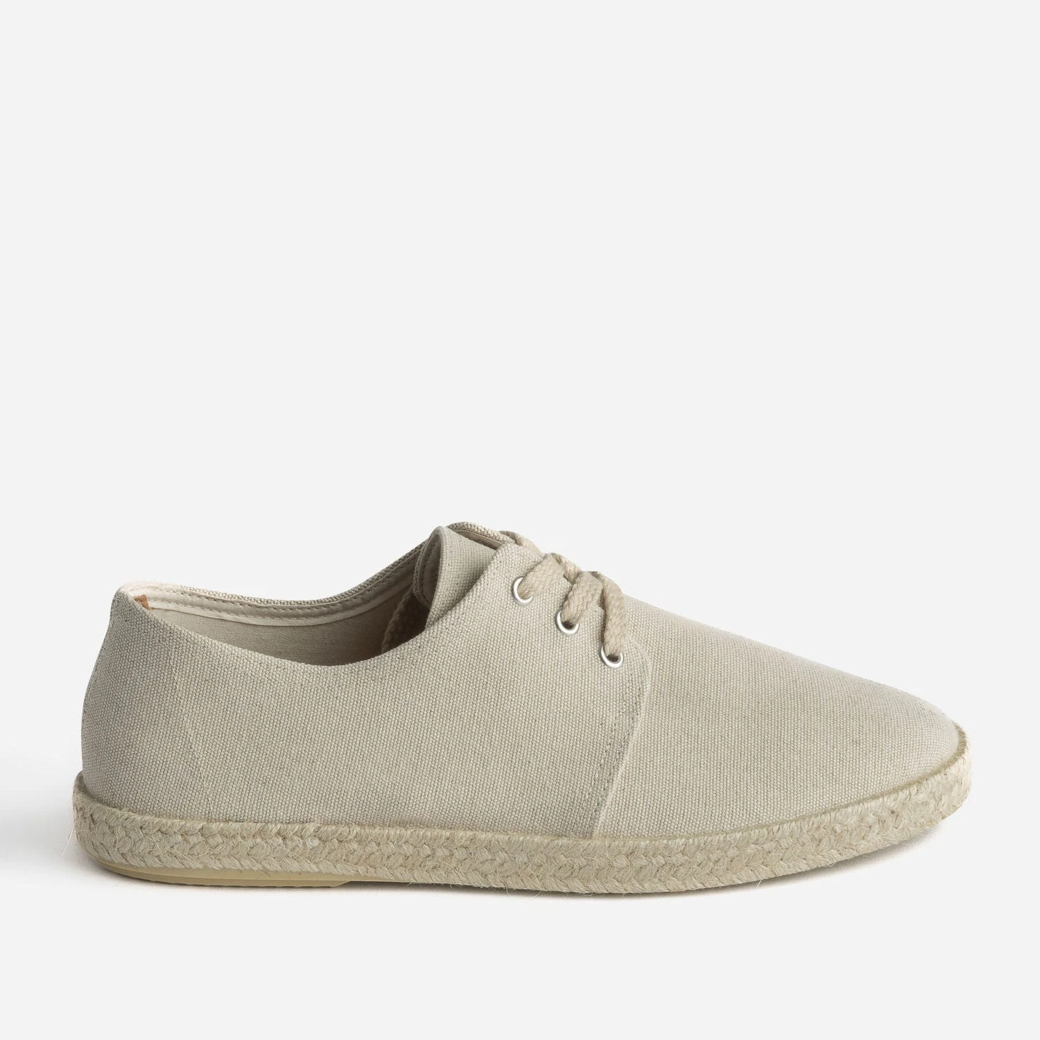 Espadrille Beige En Toile à Lacet 3 Espadrille Beige En Toile à Lacet