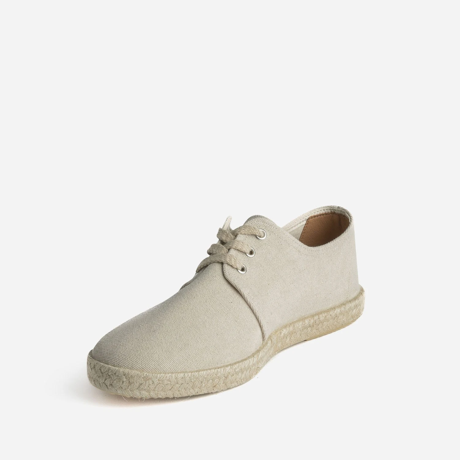 Espadrille Beige En Toile à Lacet 5 Espadrille Beige En Toile à Lacet – Image 3