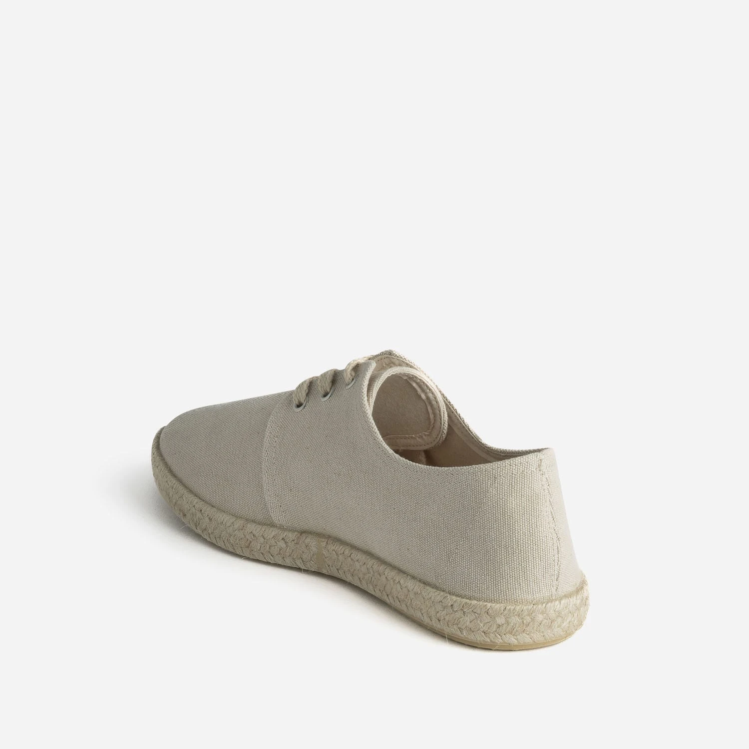 Espadrille Beige En Toile à Lacet 6 Espadrille Beige En Toile à Lacet – Image 4