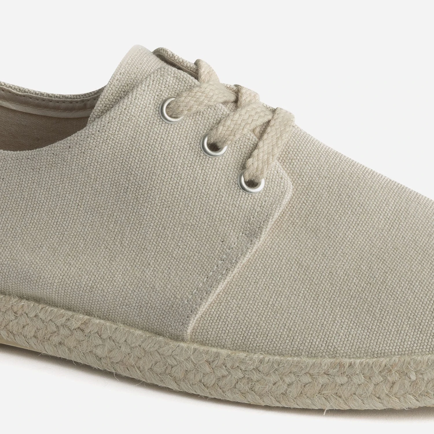 Espadrille Beige En Toile à Lacet 8 Espadrille Beige En Toile à Lacet – Image 6