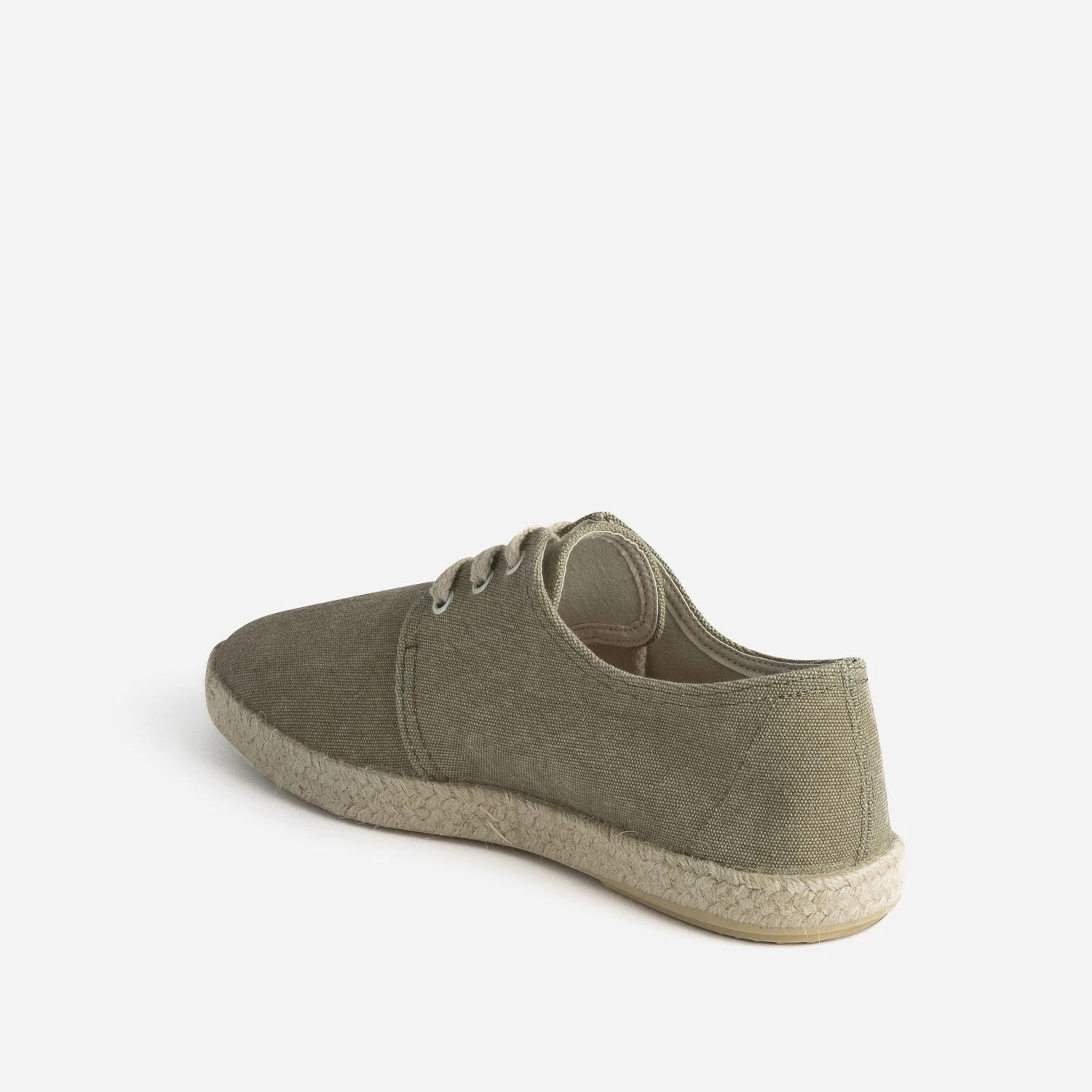 Espadrille Kaki En Toile à Lacet 6 Espadrille Kaki En Toile à Lacet – Image 4