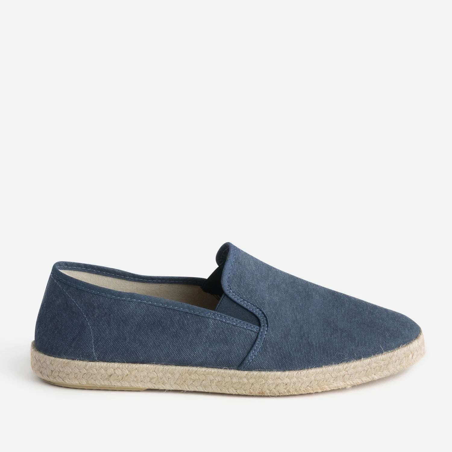 Slip-on Marine En Toile Sur Semelle Corde 3 Slip-on Marine En Toile Sur Semelle Corde
