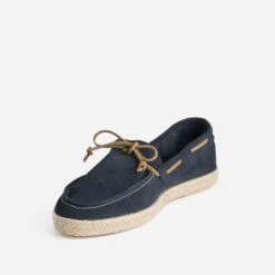 Mocassin-bateau Marine En Cuir Velours -Caprices Chaussures Boutique WWWERM 10278500053 2