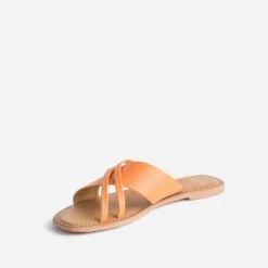 Mule TEXTO Orange En Cuir à Brides Fantaisie -Caprices Chaussures Boutique WWWERM 10382780007 2