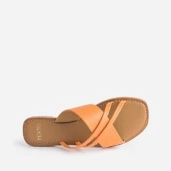 Mule TEXTO Orange En Cuir à Brides Fantaisie -Caprices Chaussures Boutique WWWERM 10382780007 4