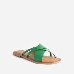 Mule TEXTO Verte En Cuir à Brides Fantaisie -Caprices Chaussures Boutique WWWERM 10382780008 1