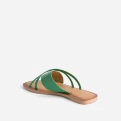 Mule TEXTO Verte En Cuir à Brides Fantaisie -Caprices Chaussures Boutique WWWERM 10382780008 3