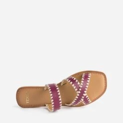 Mule TEXTO Prune En Cuir -Caprices Chaussures Boutique WWWERM 10382780011 4