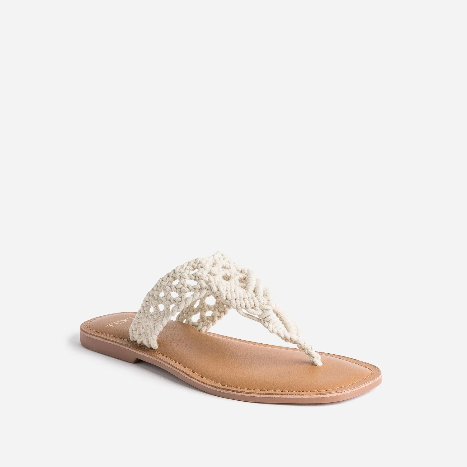 Mule-tong TEXTO Beige En Macramé 4 Mule-tong TEXTO Beige En Macramé – Image 2