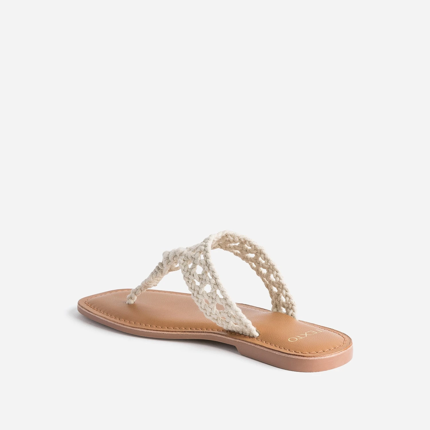 Mule-tong TEXTO Beige En Macramé 6 Mule-tong TEXTO Beige En Macramé – Image 4