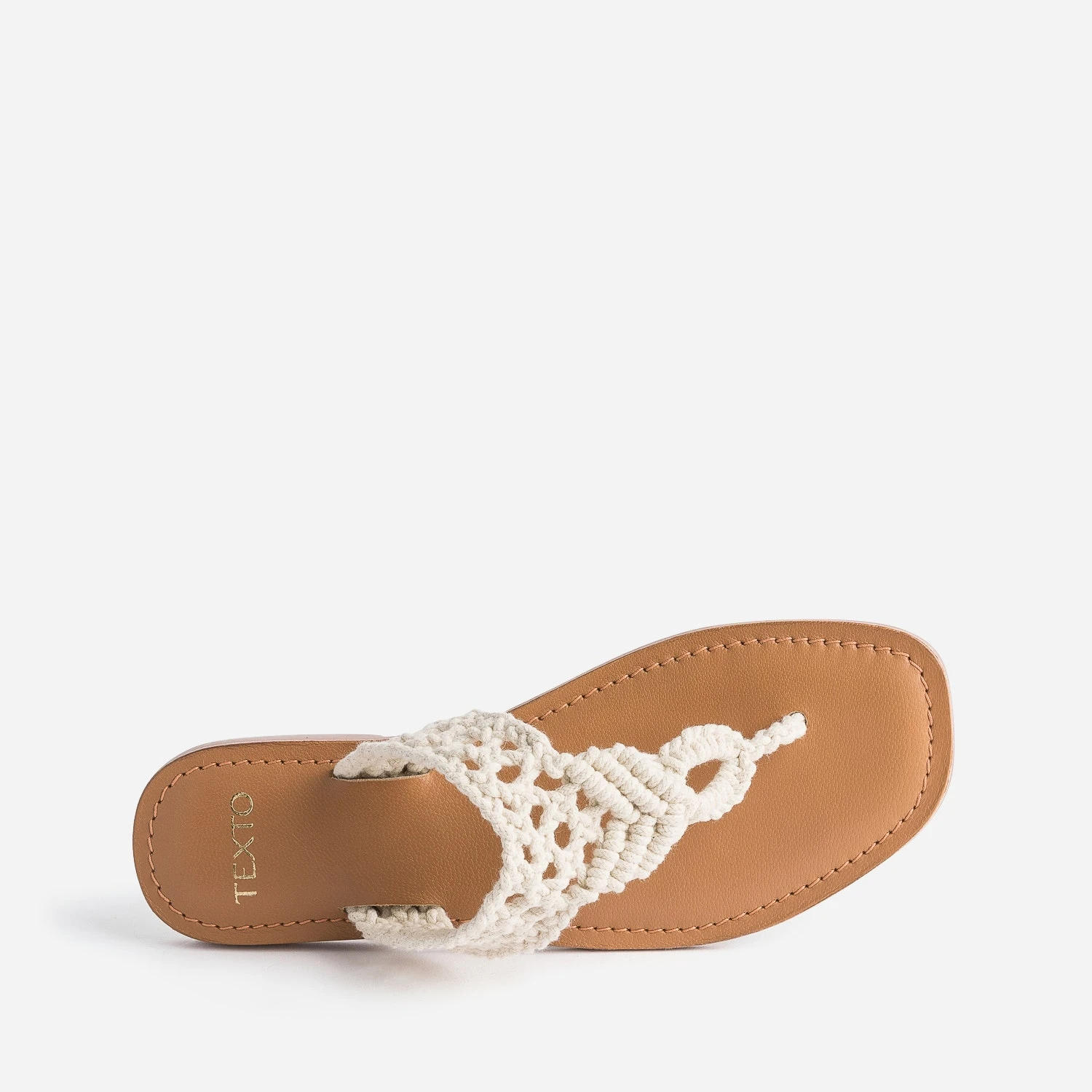 Mule-tong TEXTO Beige En Macramé 7 Mule-tong TEXTO Beige En Macramé – Image 5