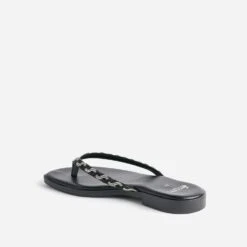 Tong TEXTO Noire à Brides Strassées -Caprices Chaussures Boutique WWWERM 10382780016 3