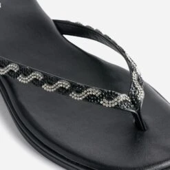 Tong TEXTO Noire à Brides Strassées -Caprices Chaussures Boutique WWWERM 10382780016 5