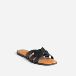 Mule Noire En Cuir -Caprices Chaussures Boutique WWWERM 10382780022 1