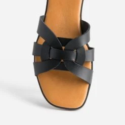 Mule Noire En Cuir -Caprices Chaussures Boutique WWWERM 10382780022 5