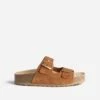 Mule Anatomique Camel Cuir Velours à Plateforme -Caprices Chaussures Boutique WWWERM 10382780041 0