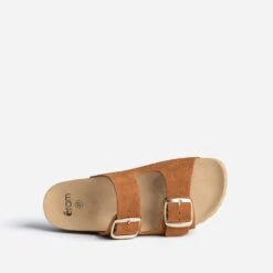 Mule Anatomique Camel Cuir Velours à Plateforme -Caprices Chaussures Boutique WWWERM 10382780041 4