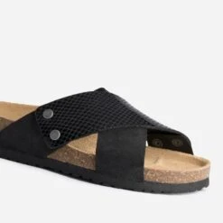 Mule Anatomique Noire En Cuir Velours -Caprices Chaussures Boutique WWWERM 10382780050 5