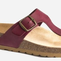 Tong Anatomique Prune En Cuir -Caprices Chaussures Boutique WWWERM 10382780054 5