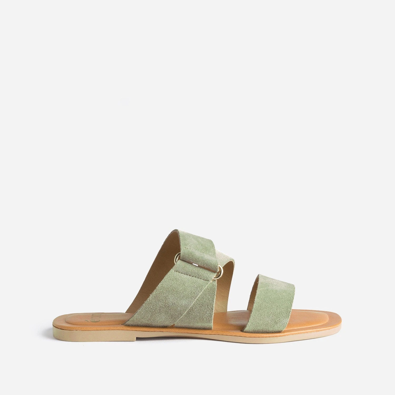 Mule Kaki En Cuir Velours 3 Mule Kaki En Cuir Velours