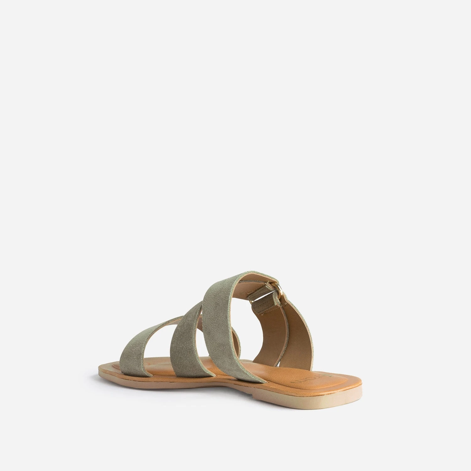 Mule Kaki En Cuir Velours 6 Mule Kaki En Cuir Velours – Image 4