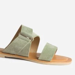 Mule Kaki En Cuir Velours 14 Mule Kaki En Cuir Velours -Caprices Chaussures Boutique WWWERM 10382780057 5