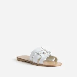 Mule Blanche En Cuir Embossé Croco -Caprices Chaussures Boutique WWWERM 10382780486 1