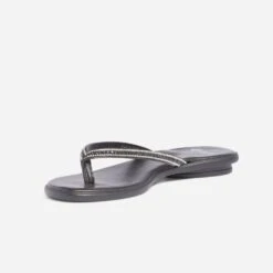 Tong Noire à Strass Noirs Et Blancs -Caprices Chaussures Boutique WWWERM 10382780551 2