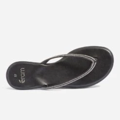 Tong Noire à Strass Noirs Et Blancs -Caprices Chaussures Boutique WWWERM 10382780551 3