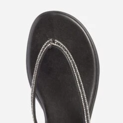 Tong Noire à Strass Noirs Et Blancs -Caprices Chaussures Boutique WWWERM 10382780551 4