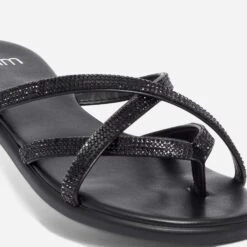 Mule-tong Noire à Strass -Caprices Chaussures Boutique WWWERM 10382780552 4