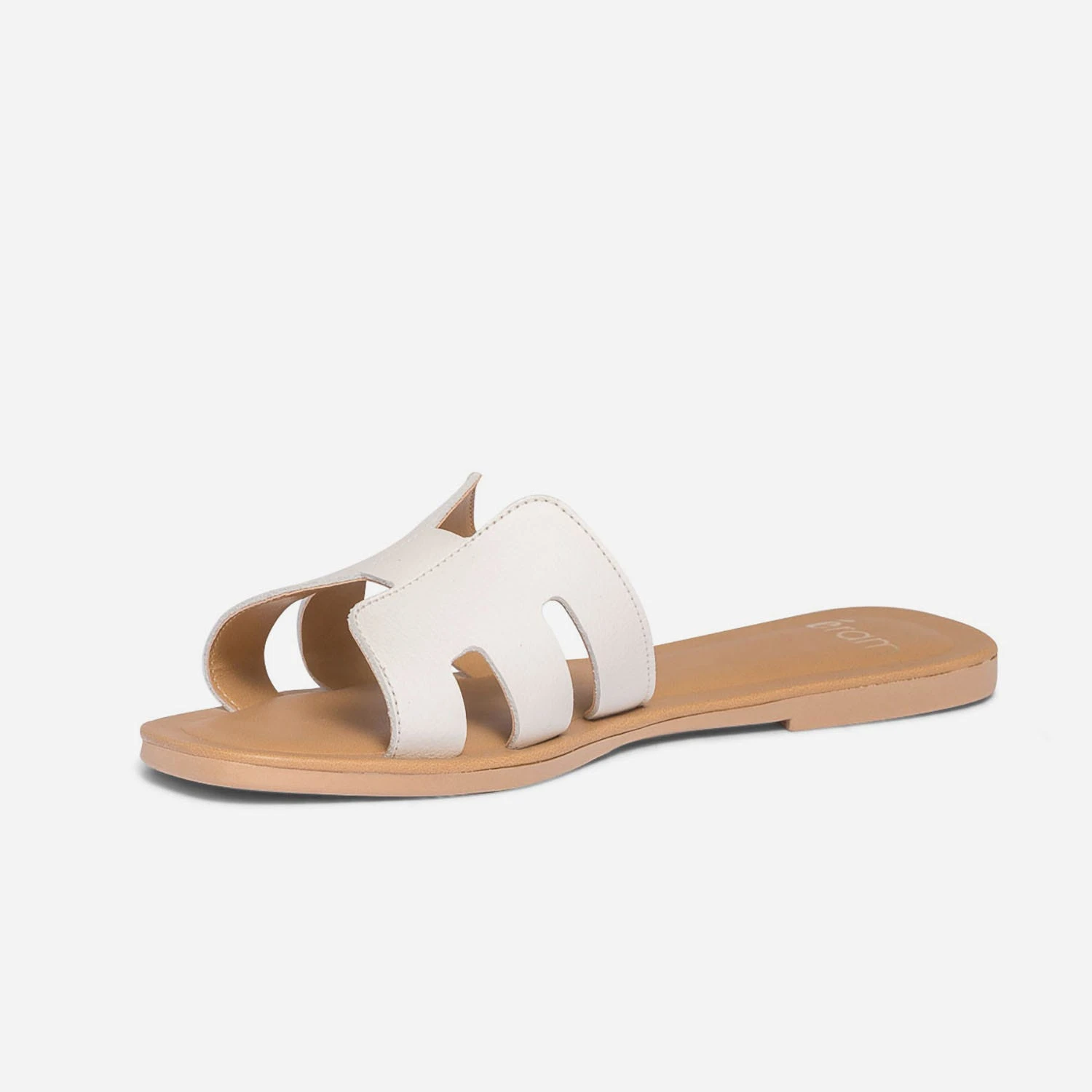 Mule Blanche En Cuir Grainé 5 Mule Blanche En Cuir Grainé – Image 3