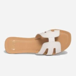 Mule Blanche En Cuir Grainé 11 Mule Blanche En Cuir Grainé -Caprices Chaussures Boutique WWWERM 10382780593 3