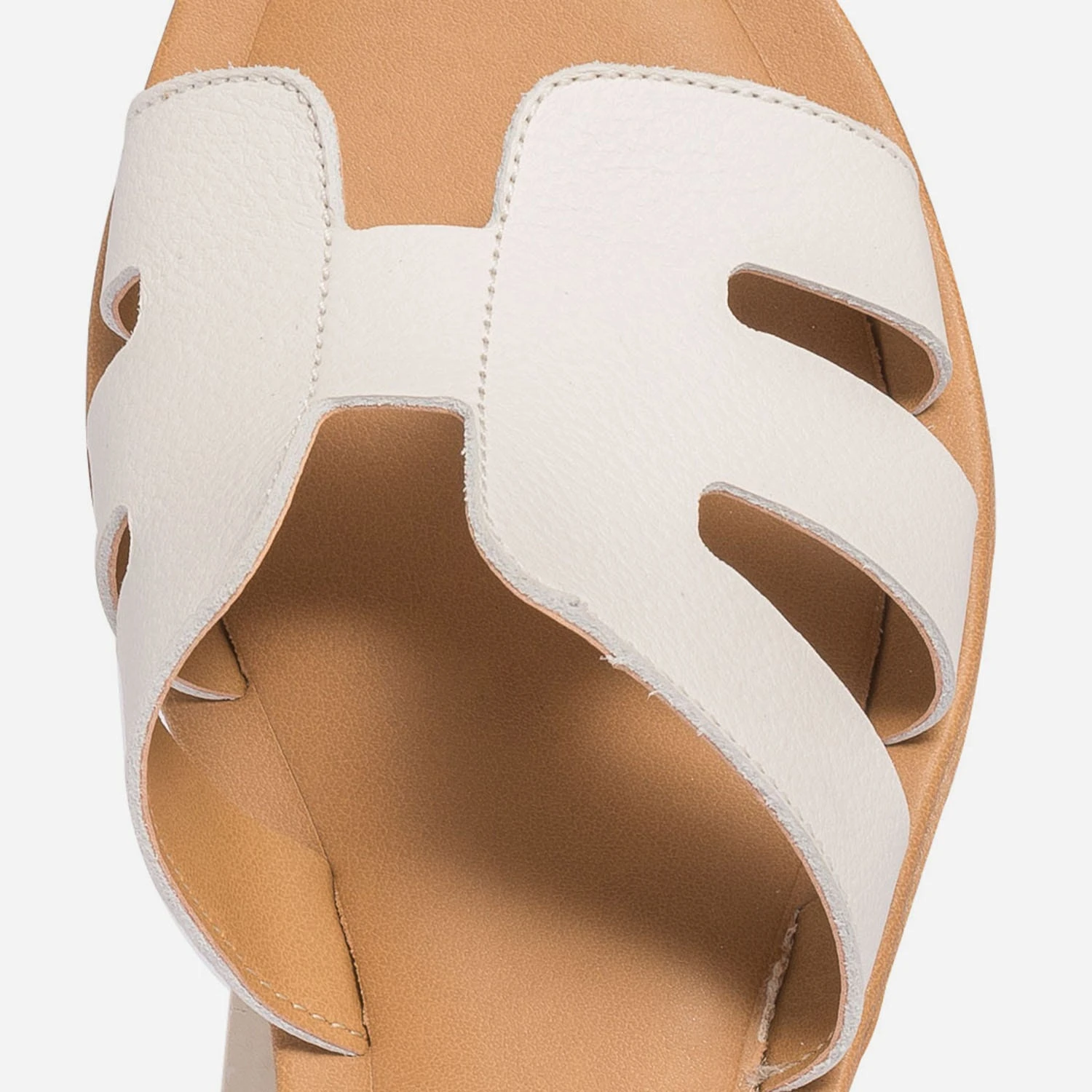 Mule Blanche En Cuir Grainé 7 Mule Blanche En Cuir Grainé – Image 5