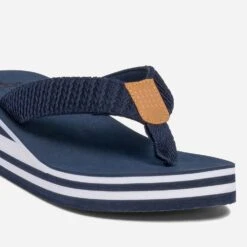 Tong Compensée TBS Marine Rayée Blanc -Caprices Chaussures Boutique WWWERM 10382780604 4