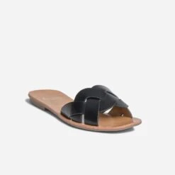 Mule Noire à Bride Tressée -Caprices Chaussures Boutique WWWERM 10382780615 1