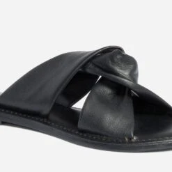 Mule TEXTO Noire En Cuir à Brides Souples Croisées -Caprices Chaussures Boutique WWWERM 10382780618 4