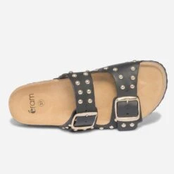 Mule Anatomique Noire En Cuir à Clous 10 Mule Anatomique Noire En Cuir à Clous -Caprices Chaussures Boutique WWWERM 10382780641 3